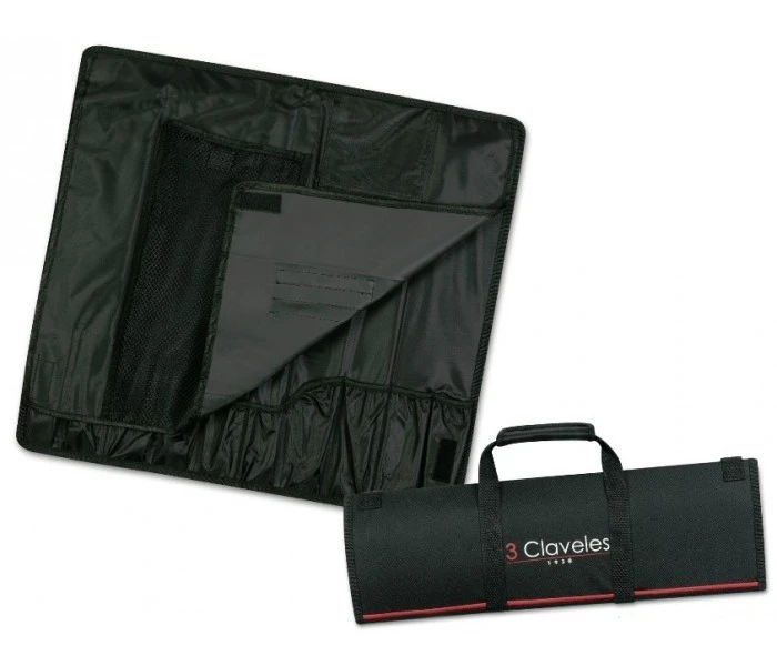 3 Claveles Empty Knife Bag With Space For 10 Kitchen Knives And Accessories 1 3 Claveles Empty Knife Bag With Space For 10 Kitchen Knives And Accessories