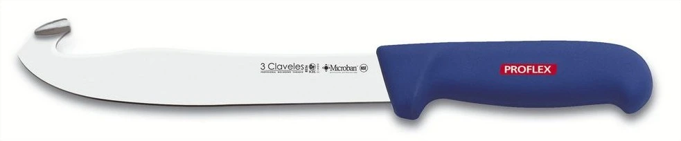 3 CLAVELES Professional Tripe Knife 21cm - Proflex Blue Handle 1 3 CLAVELES Professional Tripe Knife 21cm - Proflex Blue Handle