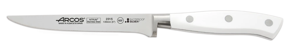 Arcos Riviera 2-piece Ham Carving Knife Set + 1 Sharpening Rod - White Handles 3 Arcos Riviera 2-piece Ham Carving Knife Set + 1 Sharpening Rod - White Handles - Image 3