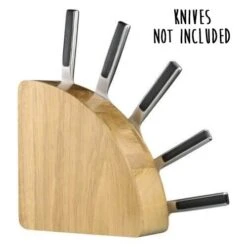 Bisbell Magnetic Knife Block Made Of Oak Wood -KnifeMaster Store bisbell magnetic knife block oak wood 2