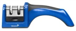 Deglon 2-Stage Manual Knife Sharpener With Ergonomic Blue Handle