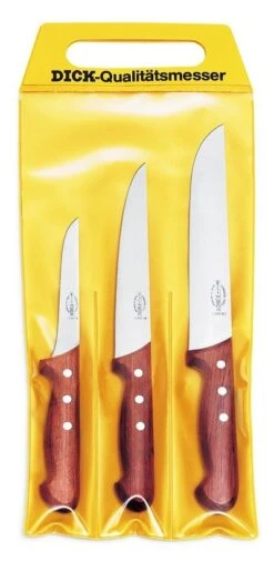 DICK 3-piece Butcher Knife Set - Wooden Handles
