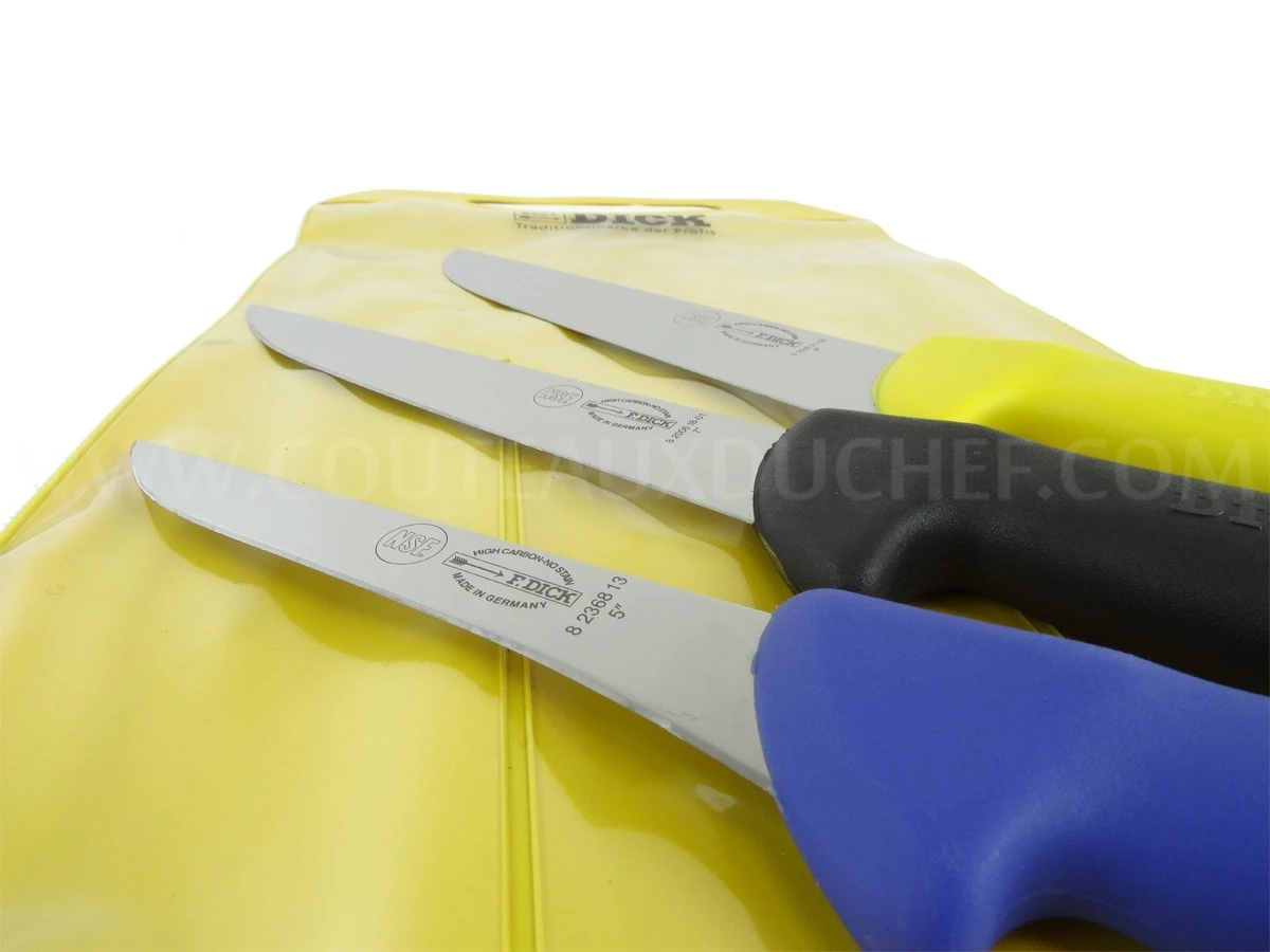 Dick Ergogrip 3-piece Butcher Knife Set - Ergonomic Multicoloured Handles 2 Dick Ergogrip 3-piece Butcher Knife Set - Ergonomic Multicoloured Handles - Image 2