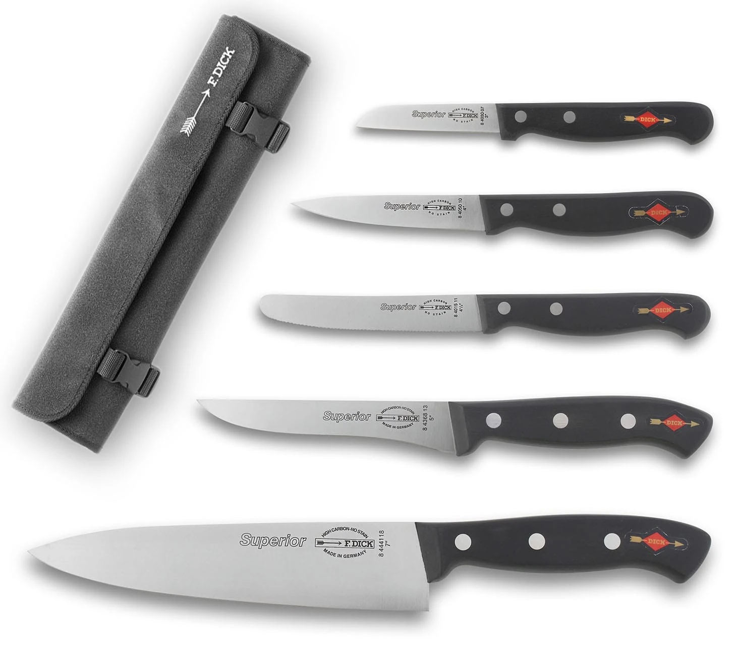 DICK Superior 5-piece Professional Knife Set With Roll Bag 1 DICK Superior 5-piece Professional Knife Set With Roll Bag