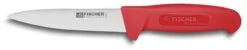 Fischer Knife Case With 7 Red Handle Butcher Knives And Accessories -KnifeMaster Store fischer 7 piece butcher knife case red handles 8