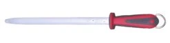 FISCHER Butcher's Sharpening Steel 30cm With Red Bi-material Handle