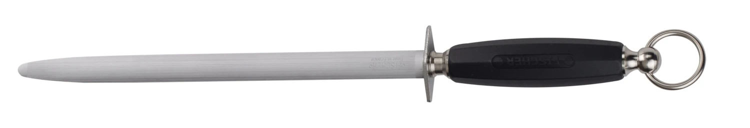 FISCHER Sharpening Steel Oval Rod 30cm With Soft Touch Handle 1 FISCHER Sharpening Steel Oval Rod 30cm With Soft Touch Handle