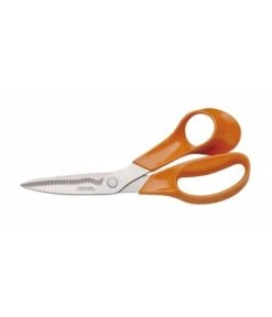 FISKARS Kitchen Scissors 19cm With Serrated Blade - Orange Handle
