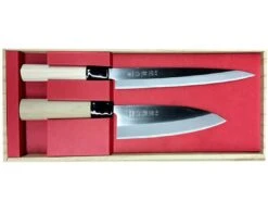 Jaku 2-piece Japanese Knife Set : Deba Knife + Sashimi Knife