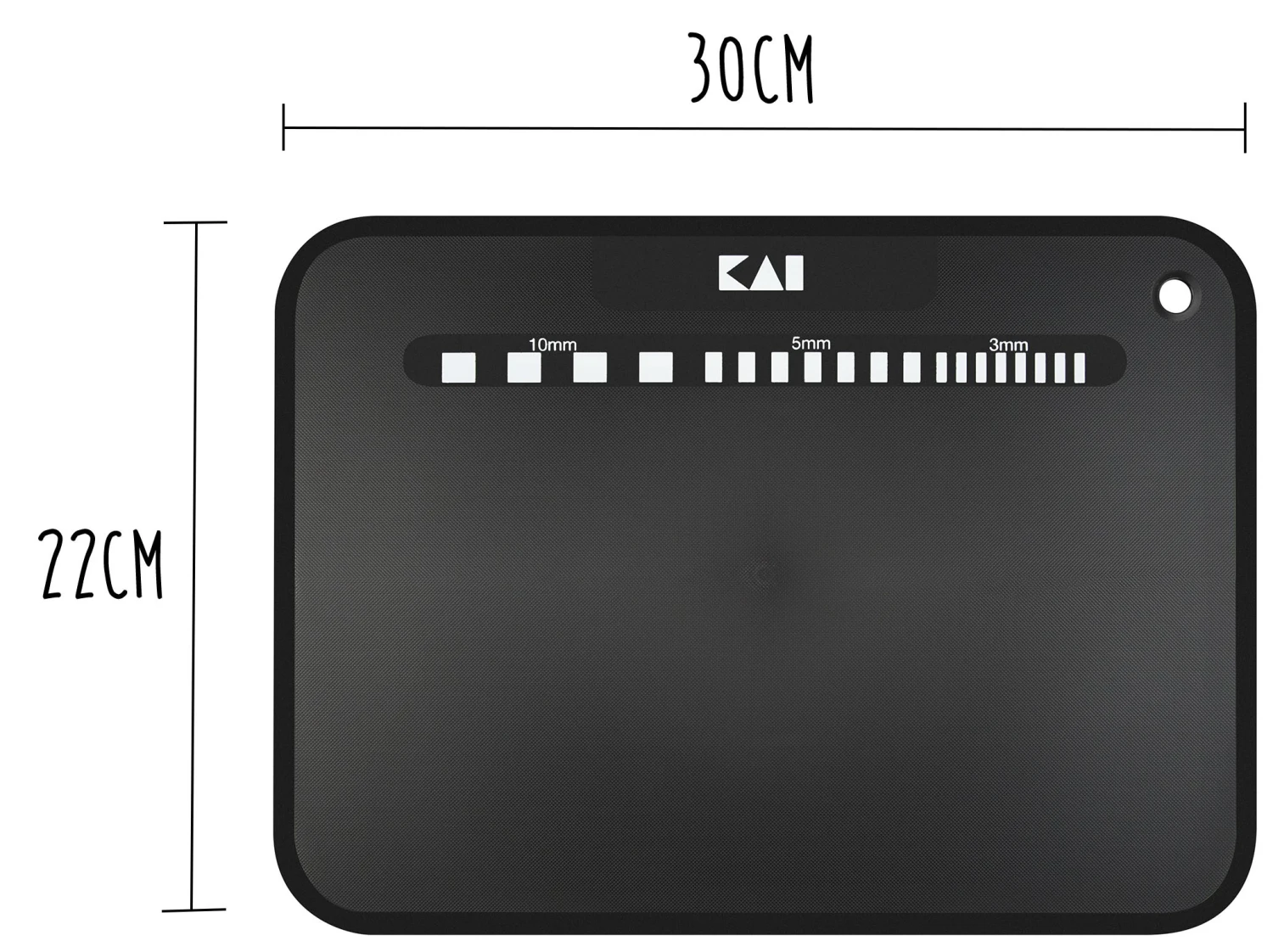 KAI Pure Komachi 3-piece Knife Set + 1 Black Cutting Board 2 KAI Pure Komachi 3-piece Knife Set + 1 Black Cutting Board - Image 2