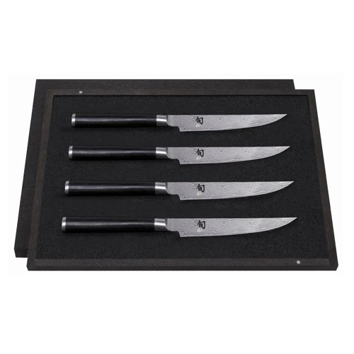 Kai Shun Classic 4-piece Steak Knife Set - Damascus Steel Blades 12.5cm 1 Kai Shun Classic 4-piece Steak Knife Set - Damascus Steel Blades 12.5cm