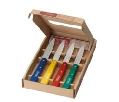 Opinel N°112 Knife Set - 4 Paring Knives 10cm With Colourful Handles
