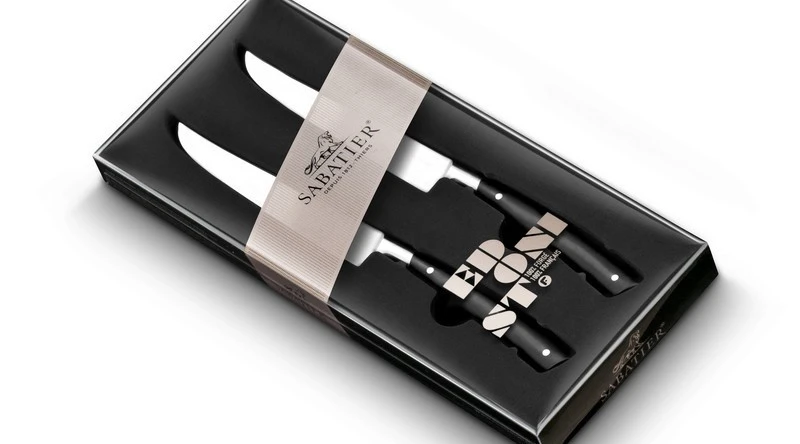 Sabatier Edonist 2-piece Steak Knife Set With Fully Forged Blades 12cm 1 Sabatier Edonist 2-piece Steak Knife Set With Fully Forged Blades 12cm