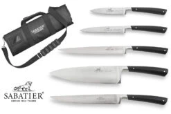 Sabatier Edonist 5 Piece Knife Set + Roll Bag - 100% Forged Blades