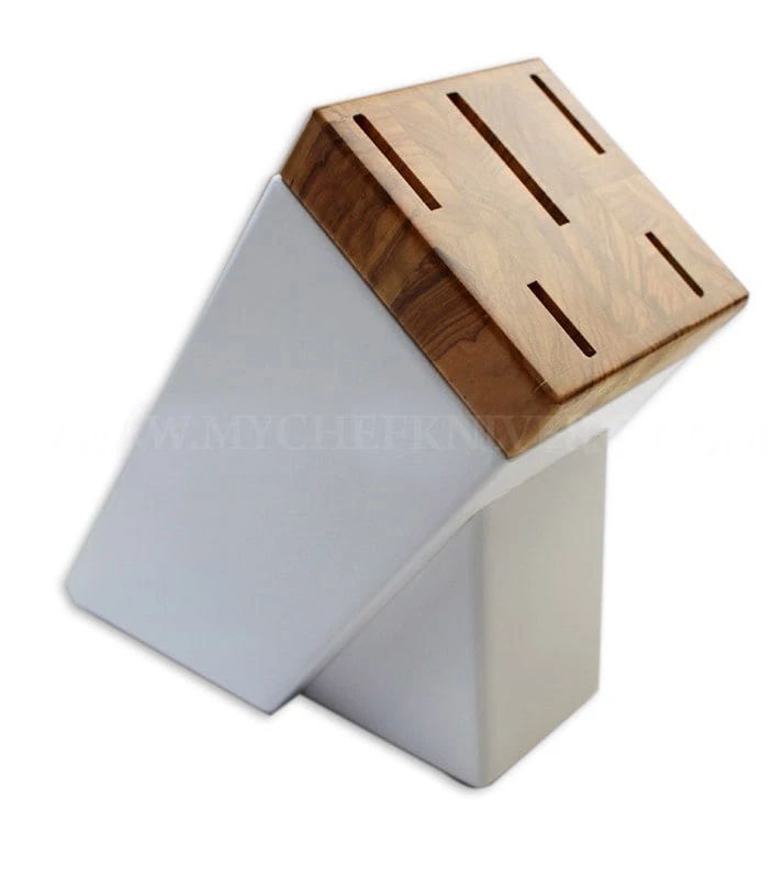 Sabatier Provençao White Knife Block With 5 Kitchen Knives - Olive Wood Handles 9 Sabatier Provençao White Knife Block With 5 Kitchen Knives - Olive Wood Handles - Image 9