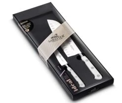 Sabatier Toque Blanche 2-piece Knife Set: Paring Knife + Santoku Knife