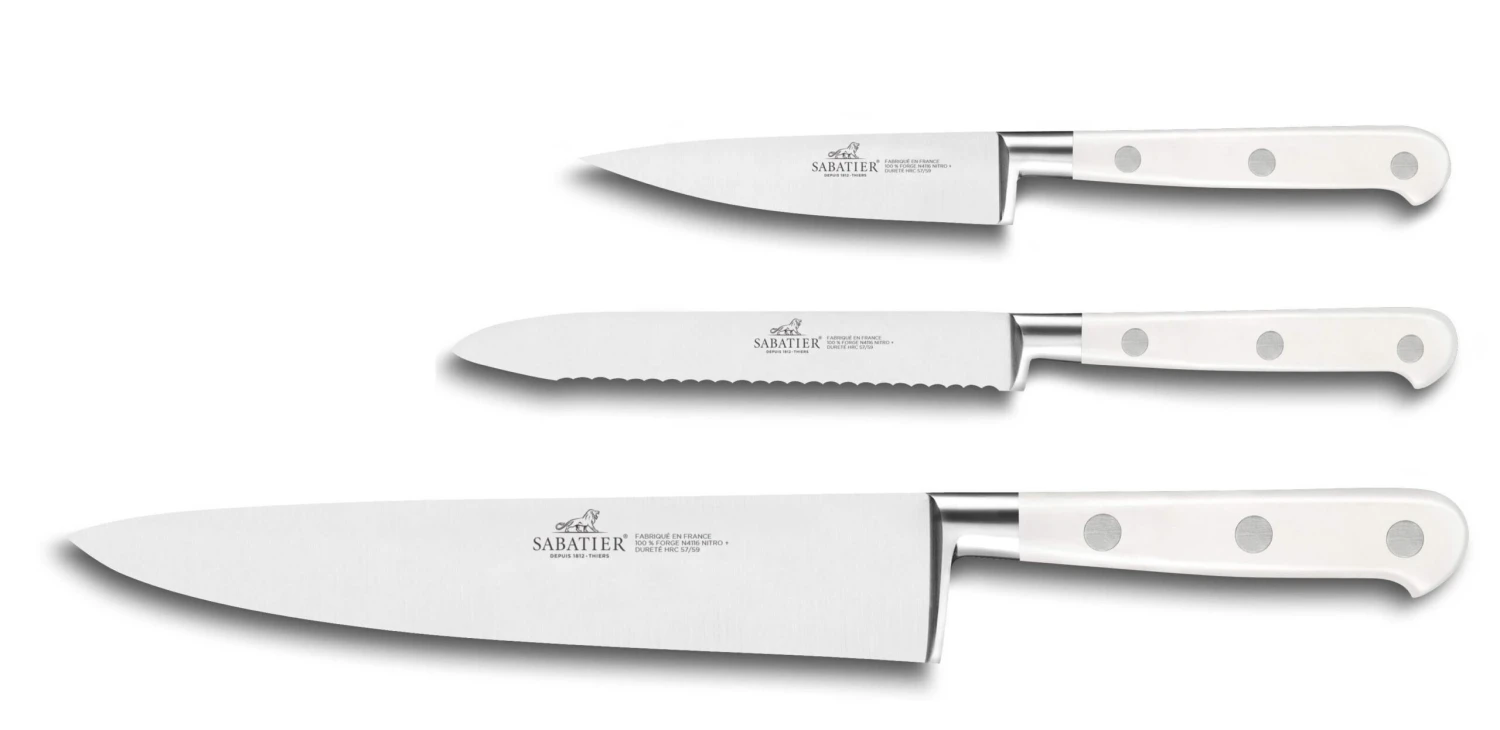 Sabatier Toque Blanche 3-piece Knife Set 100% Forged 2 Sabatier Toque Blanche 3-piece Knife Set 100% Forged - Image 2
