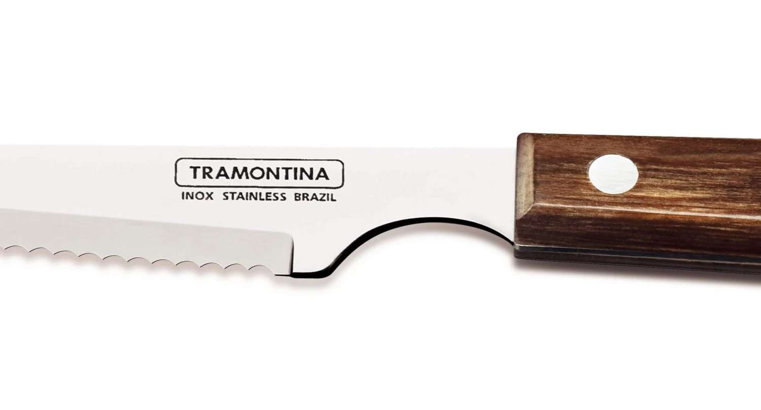 Tramontina 6-piece Steak Knife Set - Brown Handles And Serrated Blades 4 Tramontina 6-piece Steak Knife Set - Brown Handles And Serrated Blades - Image 4