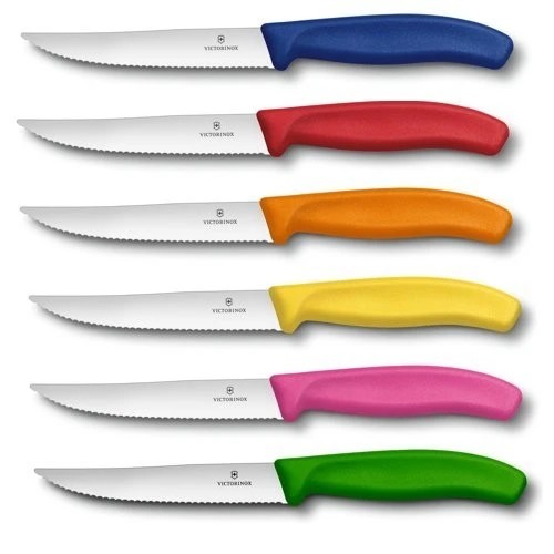 Victorinox Knife Block With 6 Steak Knives 12cm - Multicolour Handles 2 Victorinox Knife Block With 6 Steak Knives 12cm - Multicolour Handles - Image 2