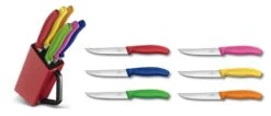 Victorinox Knife Block With 6 Steak Knives 12cm - Multicolour Handles 5 Victorinox Knife Block With 6 Steak Knives 12cm - Multicolour Handles -KnifeMaster Store victorinox knife block 6 steak knives 12cm multicolour handles 2