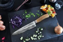 Wusaki Damas VG10 Pack With Chef Knife 20cm + Whetstone 3000/8000 -KnifeMaster Store wusaki damas vg10 pack with chef knife 20cm whetstone 3