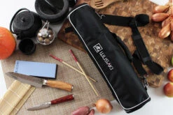 Wusaki Ebony VG10 Set With 5 Kitchen Knives + 1 Roll Bag -KnifeMaster Store wusaki ebony vg10 set 5 kitchen knives 1 roll bag 3