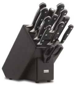 Wusthof Classic 12-piece Knife Block Made Ash Wood In Black Colour