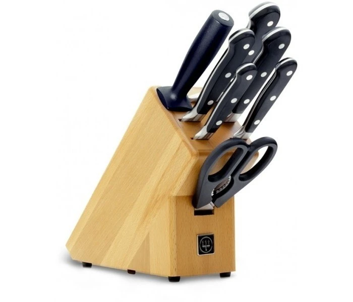 Wusthof Classic 7-piece Knife Block Natural Coloured Beech Wood 1 Wusthof Classic 7-piece Knife Block Natural Coloured Beech Wood