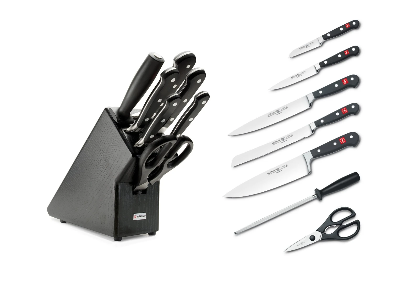 Wusthof Classic 7-piece Knife Block In Black Colour 2 Wusthof Classic 7-piece Knife Block In Black Colour - Image 2