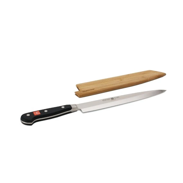 Wusthof Classic Yanagiba Knife 23cm With Bamboo Blade Guard 1 Wusthof Classic Yanagiba Knife 23cm With Bamboo Blade Guard